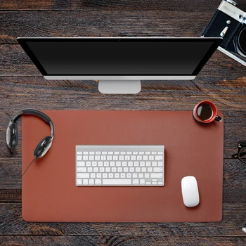 

Double Side Large Mouse Pad Waterproof PU Leather Anti-slip Desk Mat Portable Computer Mousepad Keyboard Table Cover