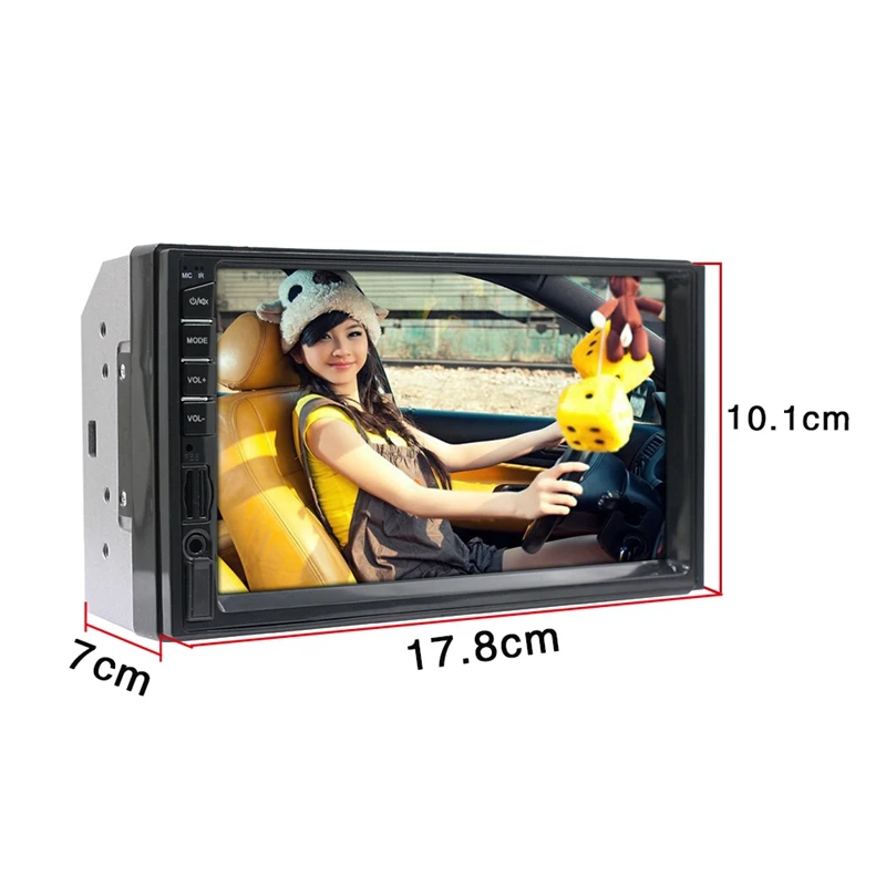 2 Din Автомобильный мультимедийный плеер Автомобильный Радио Bluetooth Mirrorlink HD пресс радио Mp5 плеер Usb AUX аудио стерео 7082
