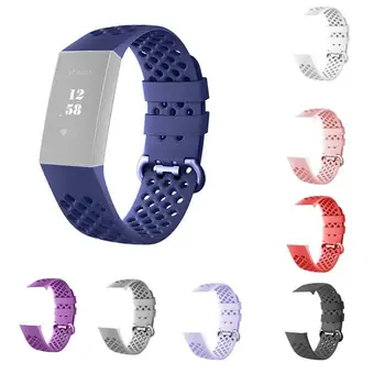 

silicone watch strap For Fitbit Charge 3 Bracelet Wrist Charge Band Replacement Accessories strap Sport For Fitbit 3 Soft b I1J6