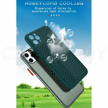 

10pcs/lot Heat Dissipation Back Phone Case For iPhone XR XS 11 Pro MAX 6 6S 7 8 Plus Cooling Slim Soft TPU Cover