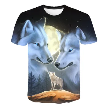 

Wolf 3D Print Cool T-shirt Boys Girls Fashion Eagle 3d Hip Hop Tshirt Print Animal Short Sleeve kids Summer Top Tees T shirt