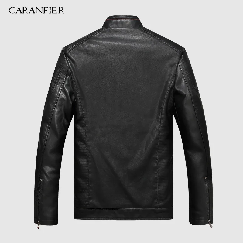 CARANFIER Killer мотоциклетная кожаная куртка мужская зимняя флисовая подкладка теплая верхняя одежда пальто из искусственной кожи мужские размеры 5XL jaqueta de couro