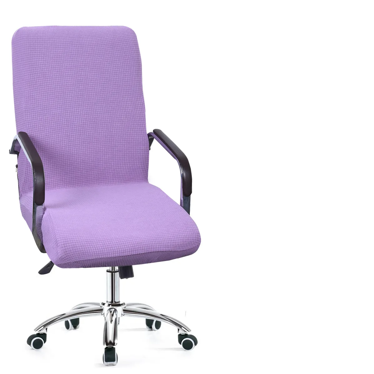 9 цветов современный спандекс чехол на компьютерное кресло из полиэстера и эластичной ткани чехол для офисных стульев легко моющийся съемный - Цвет: Purple