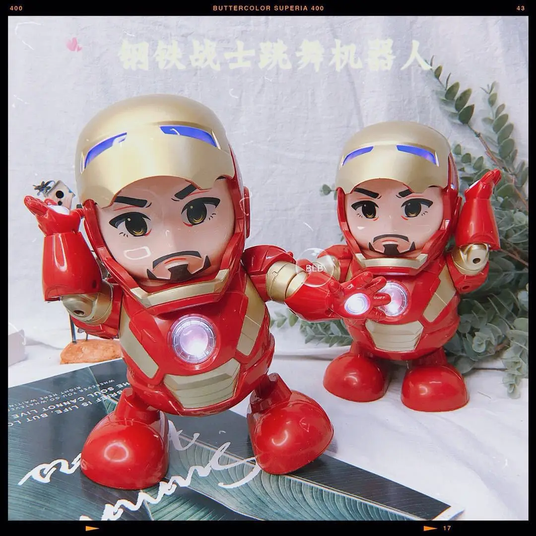 

Douyin Dancing Iron Man Robot Space Dance Wind Dancer Robot Light Music Toy