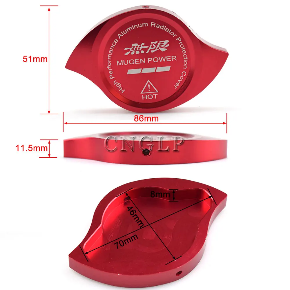 Radiator Cap Cover Universal Aluminum Alloy For Honda Toyota Mitsubishi