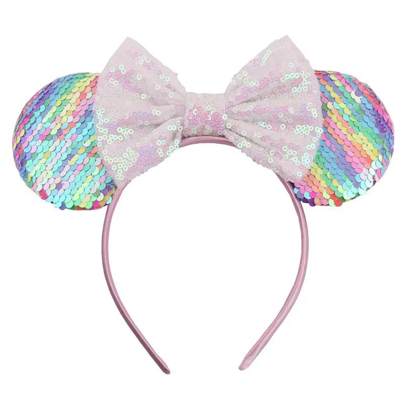headband 2 1 шт. новые модные уши Минни Маус головная повязка для девочек банты для волос Рождественское украшение для волос милые галстуки-бабочки с блестками с короной аксессуары для волос - Цвет: headband 2