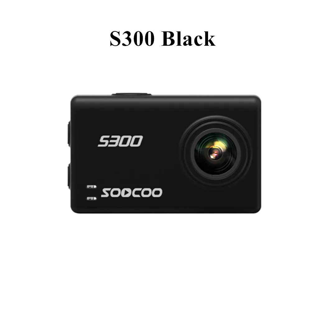 Soocoo S200 Экшн-камера 4k Спорт с чехлом gps микрофон дистанционное управление сенсорный экран экшн-камера крепление - Цвет: Black