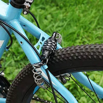 

2 Pack Bike Cable Lock, Portable Mini Bicycle Lock Anti-Theft Security 4 Digit Retractable Combination Long Lock Cable
