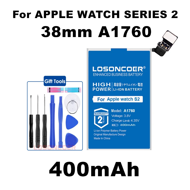 LOSONCOER A1578 350mAh аккумулятор для Apple watch Series 1 Series 2 38 мм 42 мм реальная емкость Series1 Series2 батарея+ быстрое поступление - Цвет: For Series 2 38mm