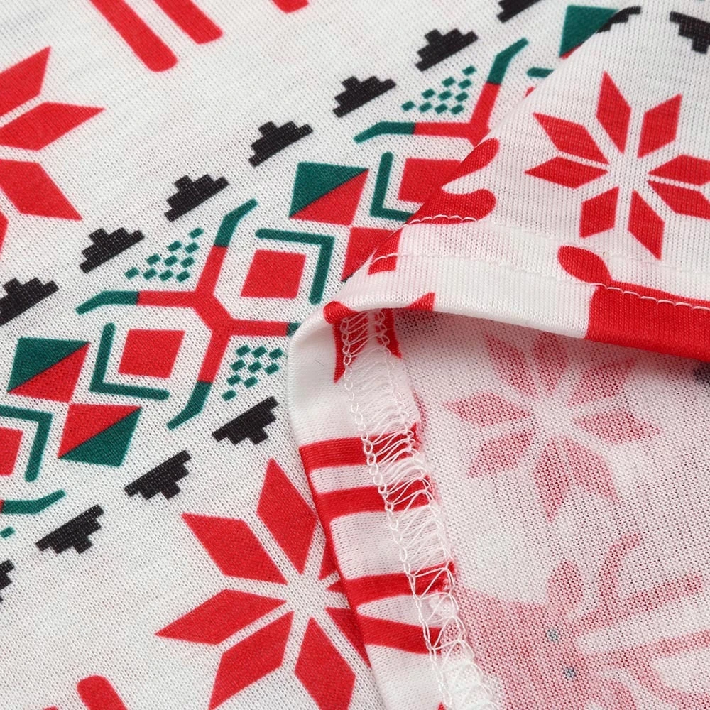 Рождественский Семейный комплект хлопковой одежды; Новинка года; домашняя пижама с принтом для мамы, папы, дочки и сына; комплект одежды; damski