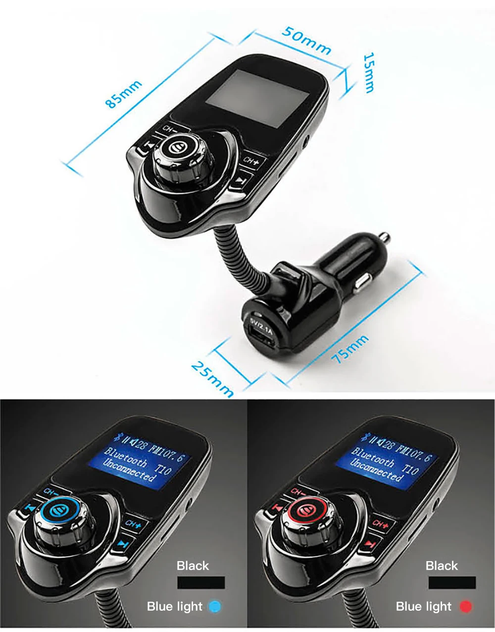Автомобильный комплект громкой связи Bluetooth автомобильный адаптер usb bluetooth для автомобиля fm-передатчик громкой связи Авто USB Автомобильное зарядное устройство MP3 музыкальный плеер 5 В