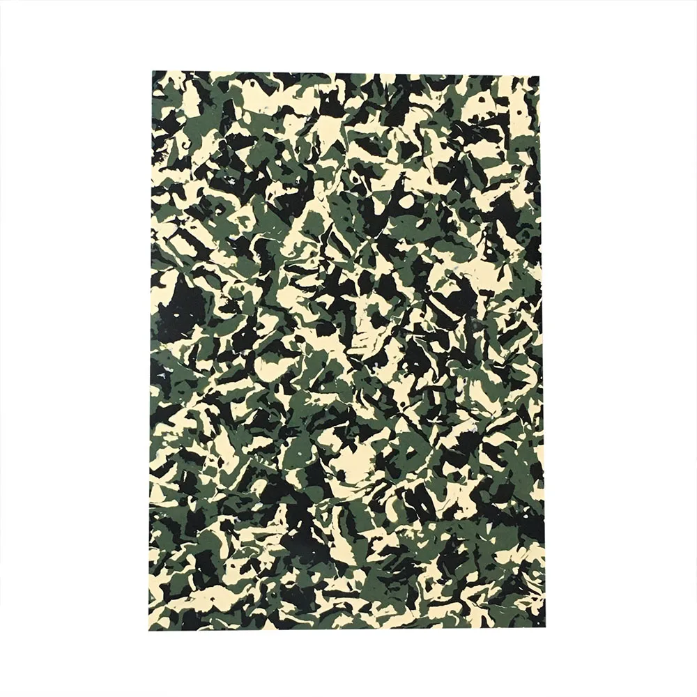 

210mm x 297mm A4 Size Camouflage Celluloid Sheet 0.71mm DIY Guitar Picks Pickguards Inlays Deco
