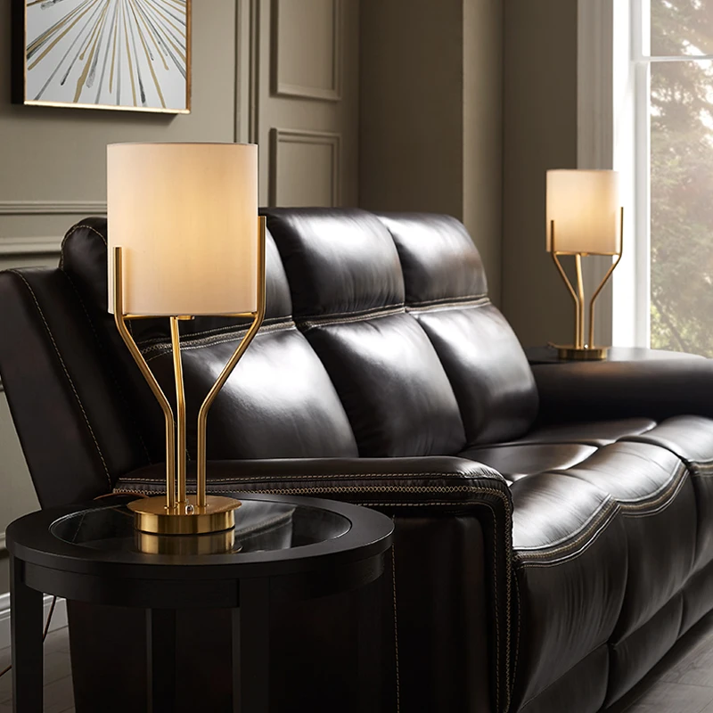 Американская настольная лампа, прикроватная лампа для спальни, простая современная теплая скатерть, настольная лампа для спальни, Скандинавское домашнее декоративное освещение