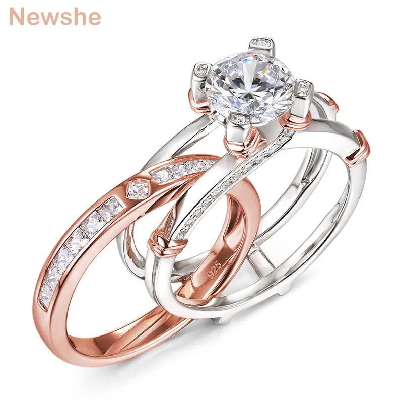 rose gold ring silver ring Women ring engagement ring 925 sterling silver ring