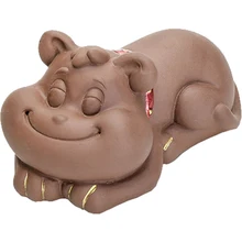 Прекрасный Фиолетовый; песок, чай, ПЭТ, милая собака, Wangcai, ручной работы, кунг-фу, чай, аксессуары, креативное украшение для чайного подноса, чайная посуда