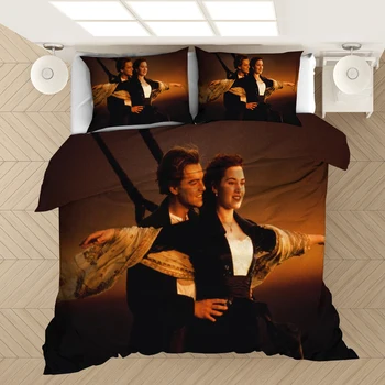 

Jack and Rose Titanic 3D Printed Bedding Set Duvet Covers Pillowcases Comforter Bedding Set Bedclothes Bed Linen