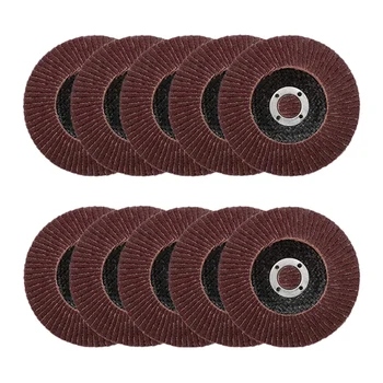 

HLZS-10Pack Premium Zirconia Oxide Flap Discs 40 Grit Industrial Abrasive Flap Sanding Discs for Wood Metal Polishing