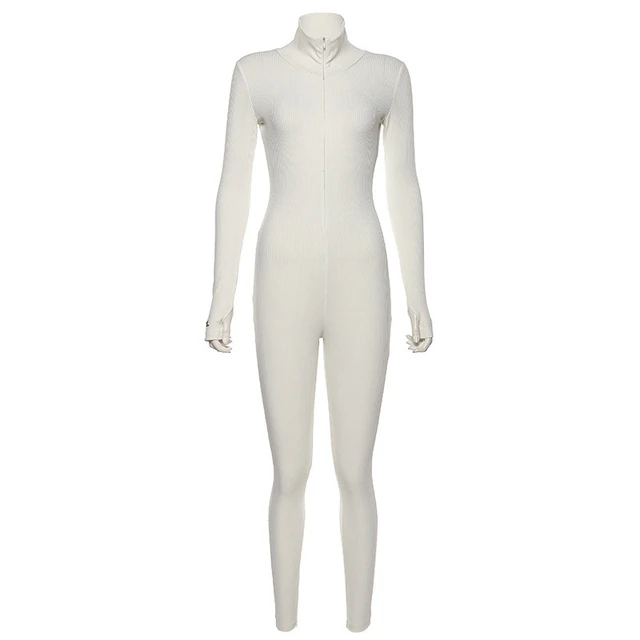white tight jumpsuit