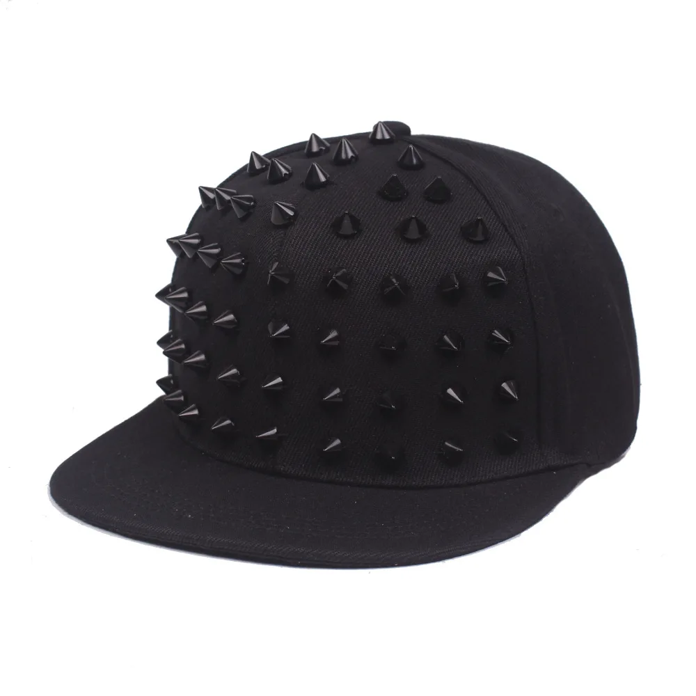 Idopy Мужская Шипованная бейсбольная кепка крутая хип-хоп Ежик Джаз Snapback шип уличный стиль панк шляпа с заклепками