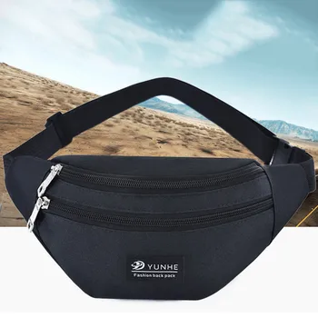 

Women Men Canvas Waist Bag Unisex Zipper Chest Bag Street Sport Fanny Pack Waist Belt Bags Fashion Phone Waist Pack #T1P