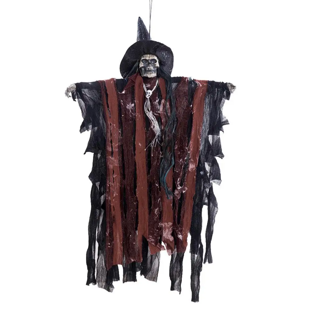 Ghostly Pendant Scary Witch Pendant Halloween Bar Decoration Sound Control Pointer Deuce Pendant Scary Witch Pendant@25 - Цвет: wall hanging witch