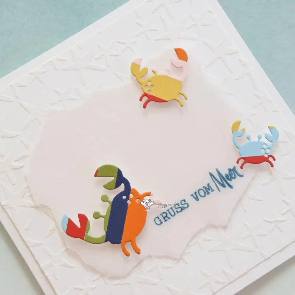 

PP Craft metal cutting dies cut die mold Latest 3Pcs Crab decoration Scrapbook paper craft knife mould blade punch stencils dies