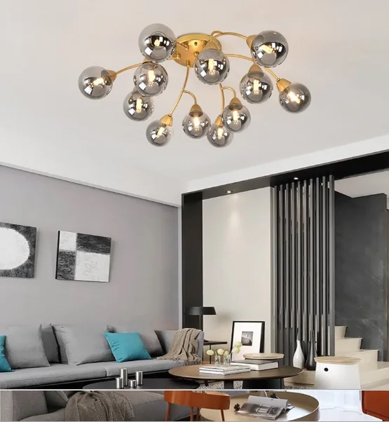 Креативная красная люстра в скандинавском стиле для гостиной простой