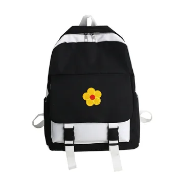 

Nylon HOT On Ins Ancient Feelings Korean Mori Backpack Girls Sun Flower Backpack Campus High School Students Backpack