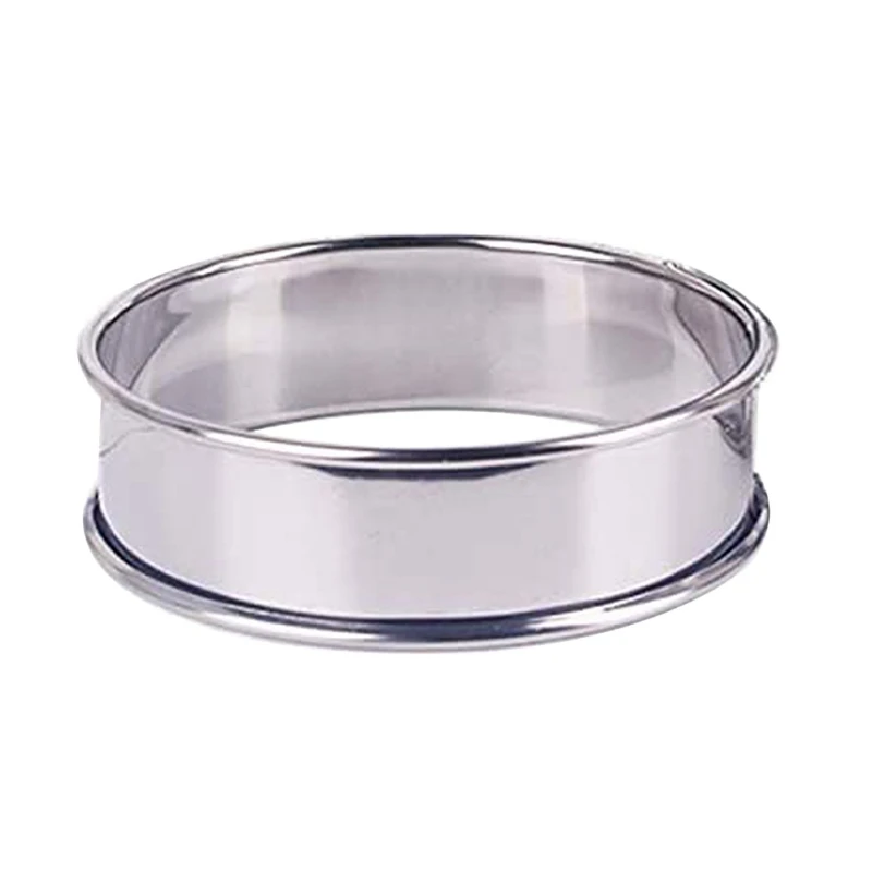 DIY Baking Cake Tools Stainless Steel Double Rolled Rings English Muffin Tart Ring Pie Circle Tarlet Mo | Дом и сад