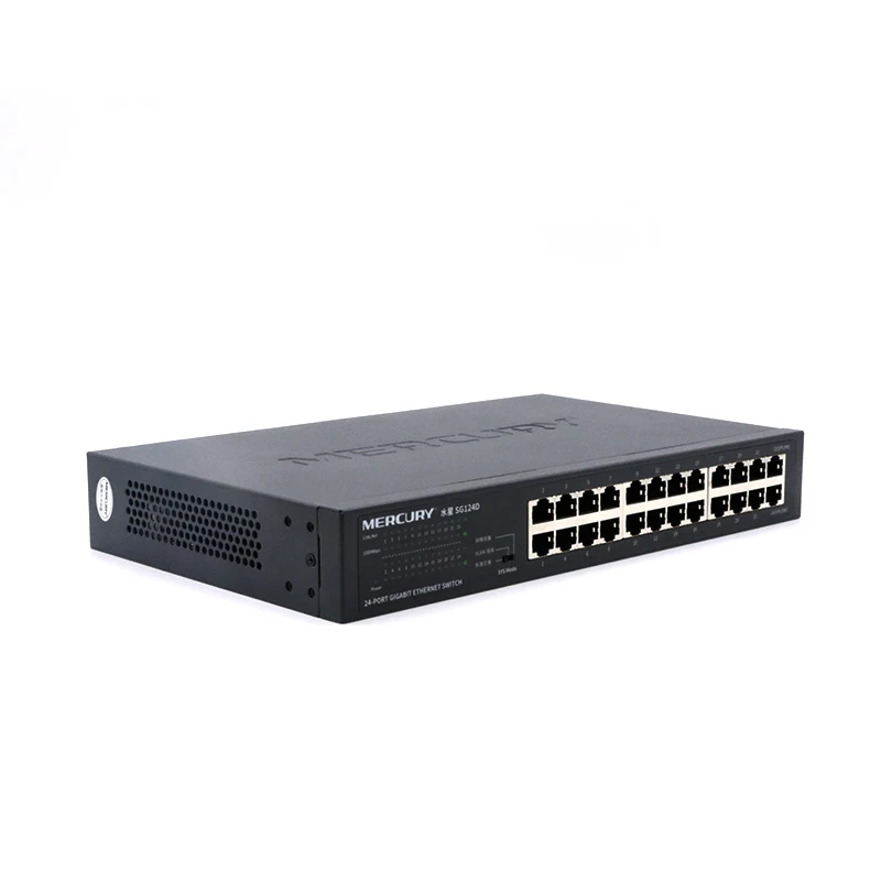 MERCURY SG124D 24 Порты коммутатор Gigabit Ethernet, 10/100/1000 Мбит Ethernet сетевой коммутатор Gigabit, Auto MDI/MDIX