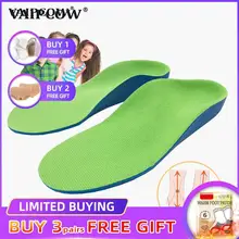 3D ортопедические стельки Плоскостопие для детей и детей супинатор стельки для x-ног детская ортопедическая обувь Уход за ногами