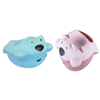 

2-Pack Creative Home Double-Layer Lazy Fruit Tray Desktop Trash Can Bear Fruit Tray Storage Rack Dried Fruit Tray
