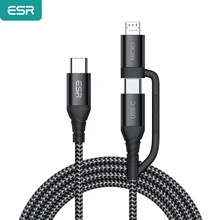 ESR 2 en 1 Micro câble USB Type C câble câble de Charge rapide tablette téléphone cordon de Charge pour iPad Air 4 pour iPad 8 pour Samsung S21
