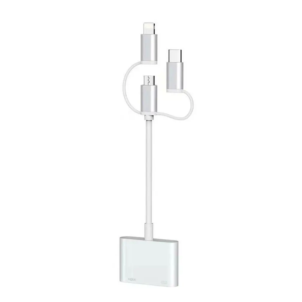 3 в 1 type C к HDMI 1080P цифровой AV ТВ Кабель-адаптер для Android для Iphone 7 8 X хаб Кабель-адаптер