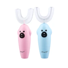 

U-Shape Child Electric Toothbrush Sonic Silicone Waterproof Kids Toothbrush Battery Powered Teeth Clean Brush for 3-12 Years Old