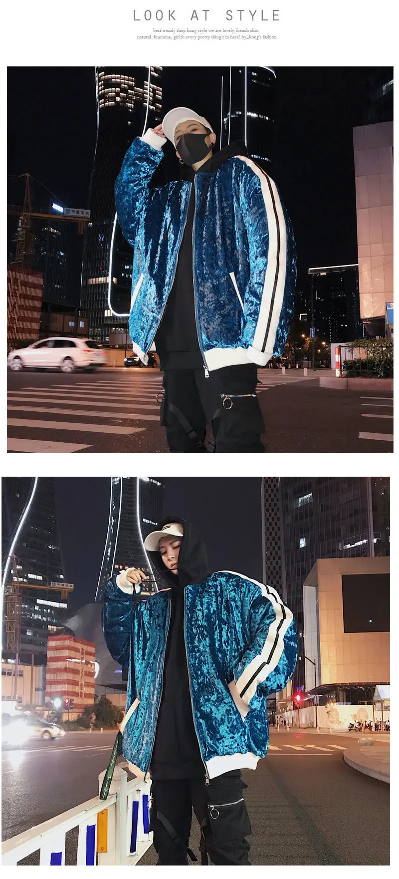 Autumn Winter Male Bright Silk Thickening Increase Cotton Loose Coat Men's Vintage Streetwear Hip Hop Jacket Overcoat Hombres