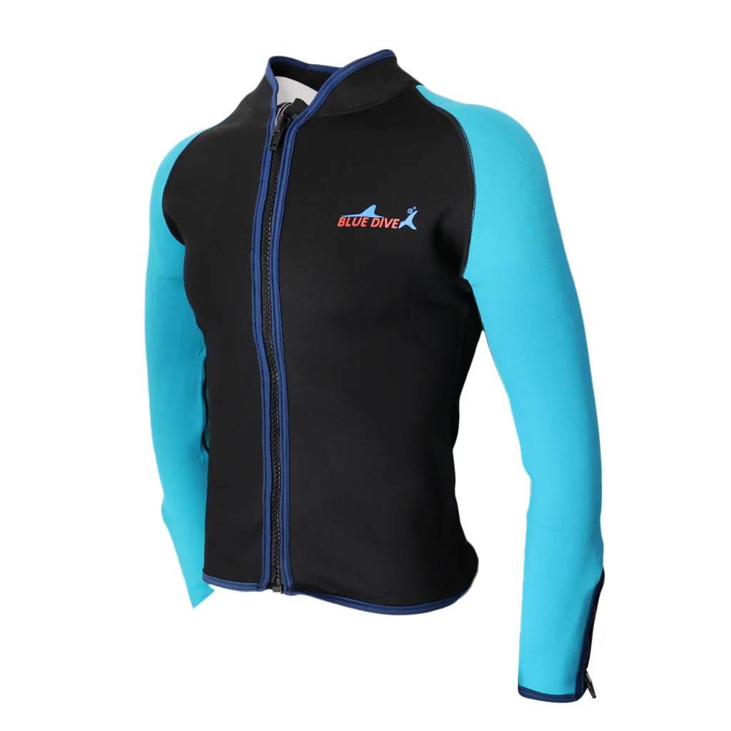 2mm Men Neoprene Scuba Diving Jacket Wetsuit UV Protect Swimsuit Swim Surf Top Scuba Diving Jacket Surfing Wetsuit
