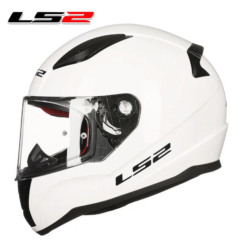 LS2 FF353 для взрослых полный уход за кожей лица moto rcycle шлем для мужчин и женщин moto racing матовый черный rapid moto rbike шлемы настоящие LS2 Шлемы - Цвет: White