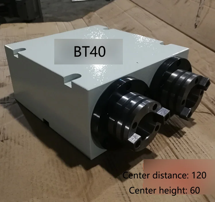 BT40 dual spindle power head, boring, milling, cutting, tapping, machine tool accessories