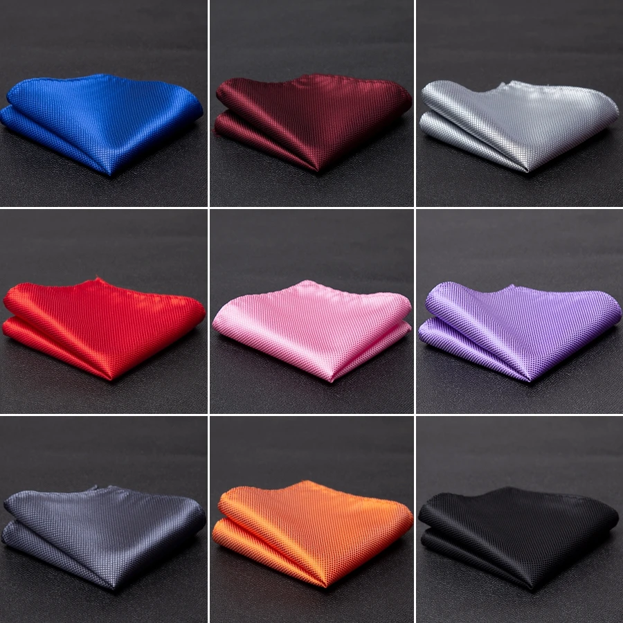 Men Cravat Solid Bowtie Accessories Fashion Gifts for Mens Ties Hankies Formal Dress Handkerchief Wedding Party Leisure Hanky