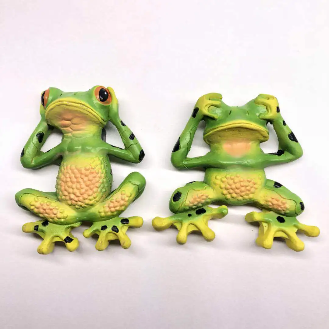 

Creative Cartoon Fridge Magnet Closed Eye Simulation Frog Stereo Resin Refrigerator Stickers 3d Fridge Magnets Sticker Drop Ship