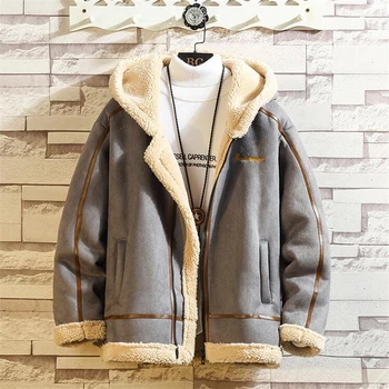 

Men Autumn Casual Warm Fleece Hoody Jackets Parkas Mens Winter Windproof Outwear Parka Coat Jacket Man Thicken Bomber Jacket