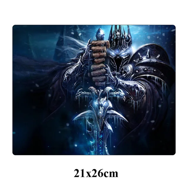 Золотой Заказной коврик для мыши World of Warcraft 21x26 см для долговечной игры Коврик для мыши геймер маленький размер нескользящий офисный коврик для ноутбука подарок отаку - Цвет: Золотой