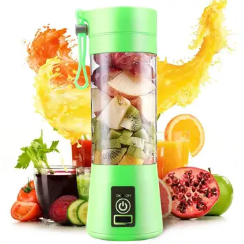 

4 Blades Portable Blender Electric Blender USB Rechargeable 500ml Juicer Cup Extractor Fruit Smoothie Maker Cup Bottle and Cover