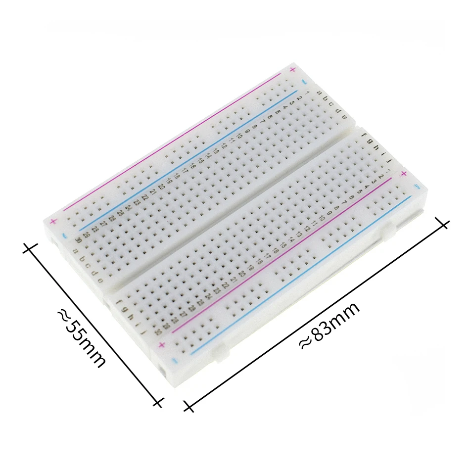 

20pcs Quality mini bread board / breadboard 8.5CM x 5.5CM 400 holes