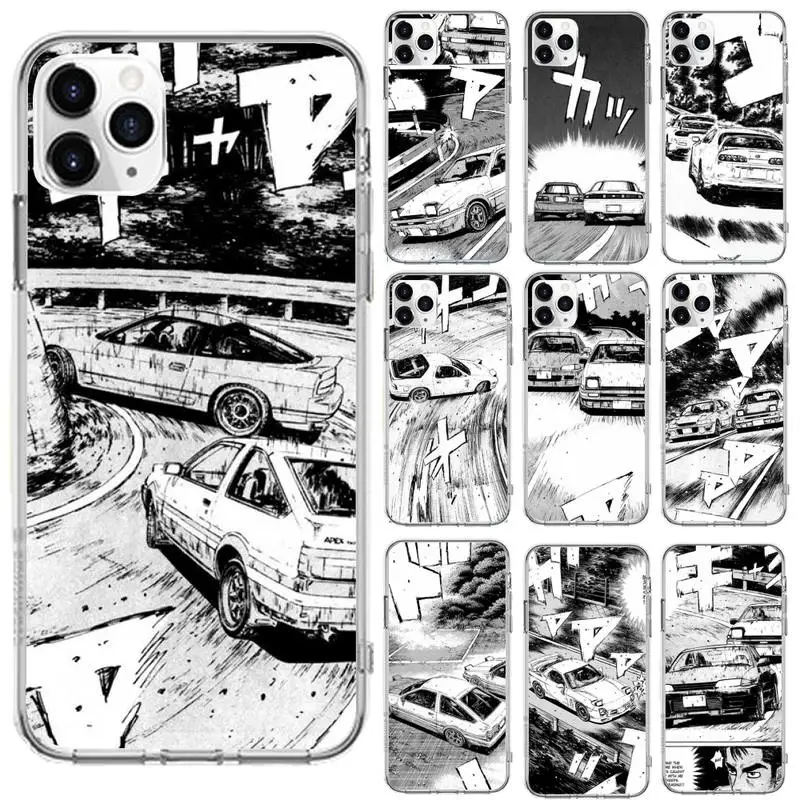 Чехол для телефона мультяшный initial D JDM Drift прозрачный iPhone 13 12 11 Pro Max 8 7 6 S Plus Mini X XS XR |