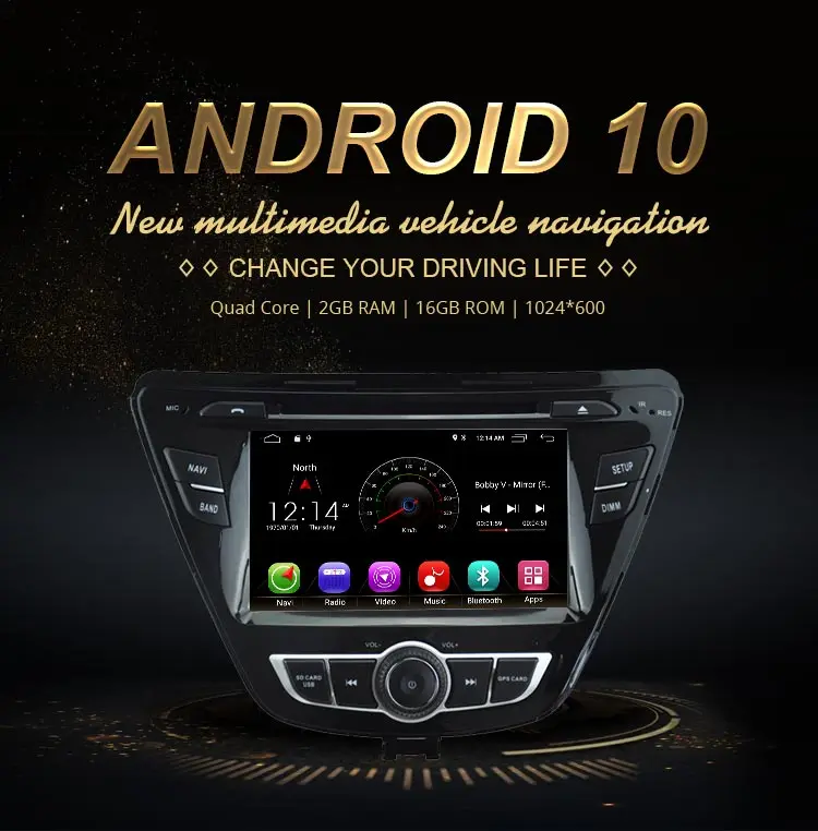 JDASTON Android 10 автомобильный dvd-плеер для hyundai ELANTRA 2013 Мультимедиа gps навигация 2Din Автомагнитола аудио стерео wifi