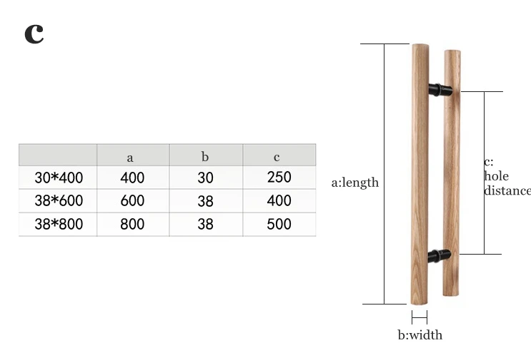 Из цельного дерева боковая стеклянная дверная ручка 250 мм 400 мм для душевой кабины ванная комната рамка Pull ручка раздвижной двери в форме H сырая древесина