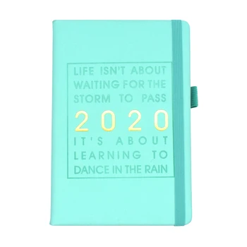 

Bookmark Line Thicken Notebook With Pen Holder Daily Schedule World Map Agenda Journal Leather Monthly Planner English Language
