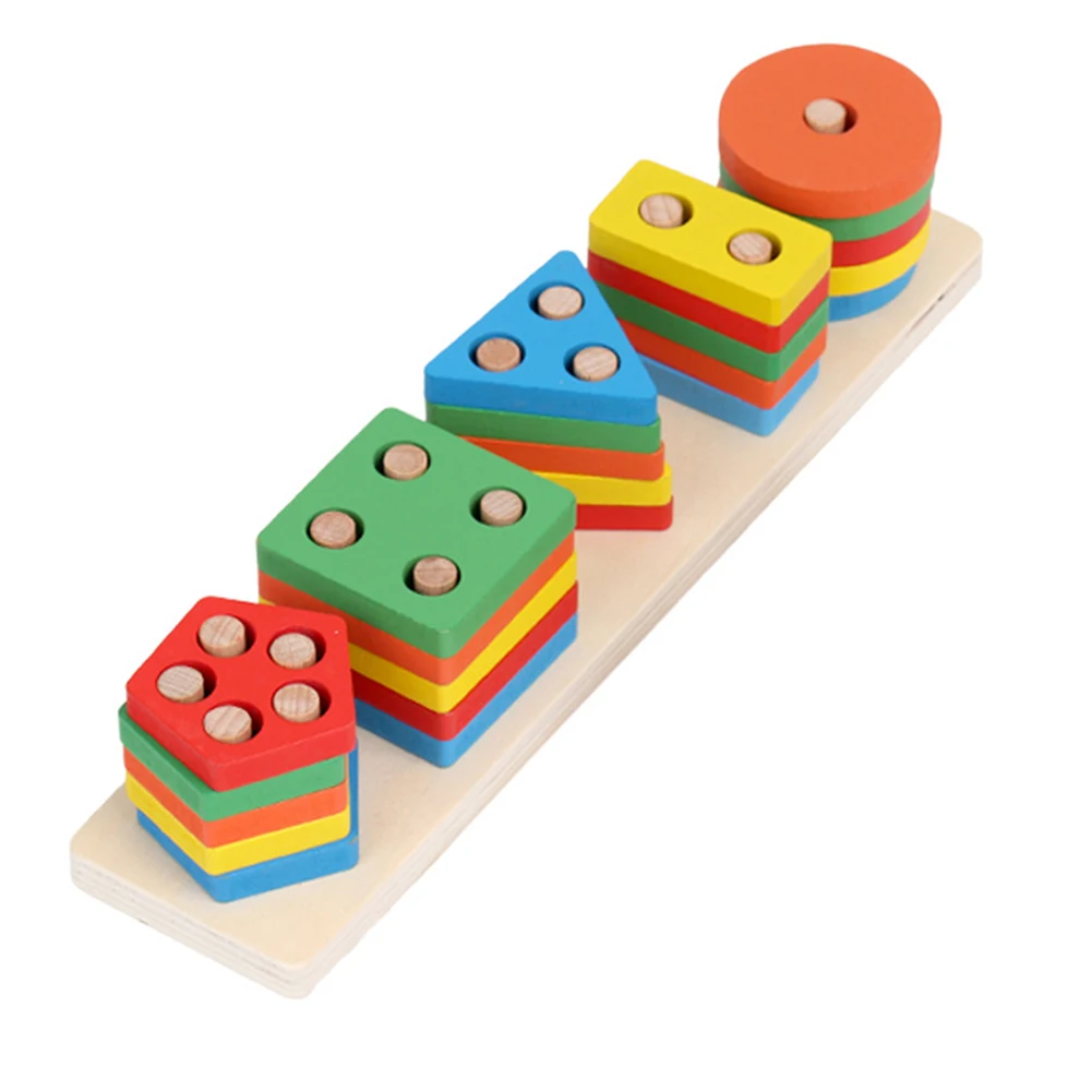 

Practical Intellectual Development Hand-eye Coordination Toddler Toys Preschool Learning Mini Size Colorful Geometric Shapes